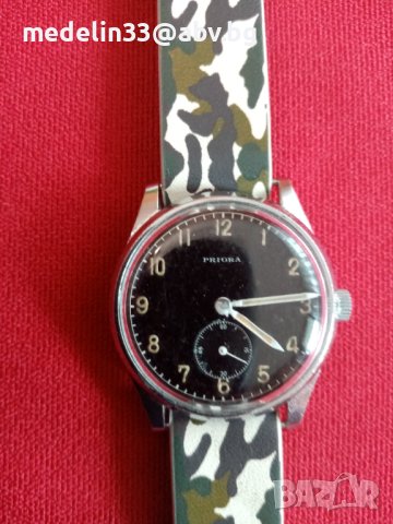 PRIORA Swiss Military Vintage 1930г. 17 rubis, механичен часовник, снимка 4 - Антикварни и старинни предмети - 42258234