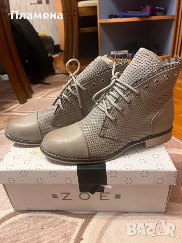 Сиви нови боти от Англия 37.5 номер , снимка 4 - Дамски боти - 52231004