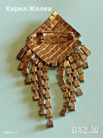 БРОШКА SWAROVSKI посребрена АРТ ДЕКО стил кристална 52235, снимка 8 - Други ценни предмети - 52544821