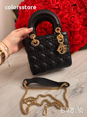 Черна мини чанта Christian Dior/IM112v, снимка 4 - Чанти - 53667327