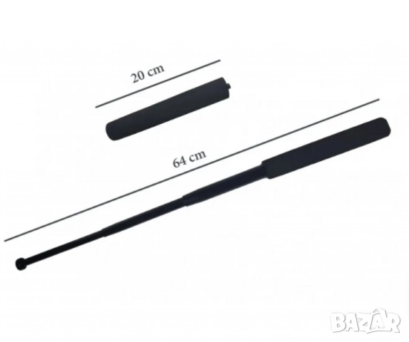 Телескопична палка с черна дунапренена дръжка и калъф, снимка 3 - Други стоки за дома - 52098529
