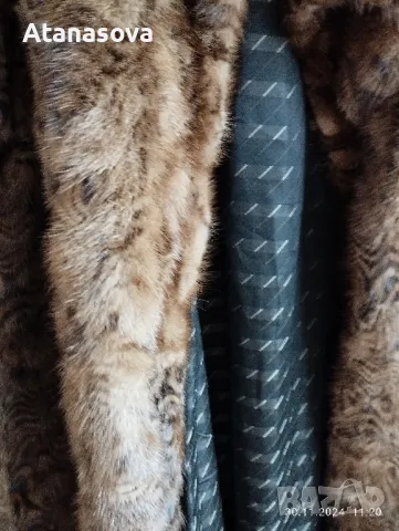 Продавам кожено макси палто с естествен къс косъм, снимка 11 - Палта, манта - 48163542