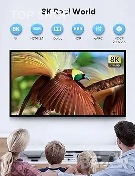 8K дълъг оптичен HDMI кабел 50ft/15m, снимка 2 - Друга електроника - 48762362
