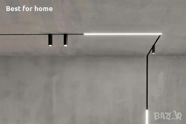 Релсово диодно осветление комплект- стена и таван от Action