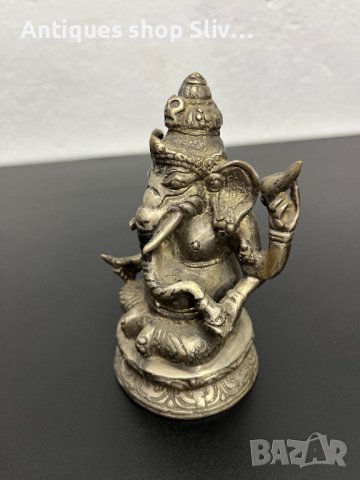 Тибетска метална фигура на Ганеша / Буда / будизъм. №5085, снимка 4 - Колекции - 44294465