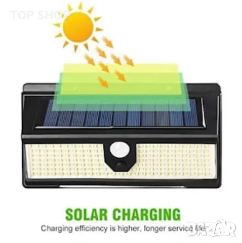 ARRANGO Соларна IP65 водоустойчива Ултра мощна 190LED лампа 2000 lm, сензор за движение, снимка 10 - Соларни лампи - 49308617