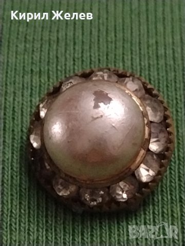 Ретро обеци с кристали и перли с клипс от соца интересни 37408, снимка 5 - Обеци - 40413139