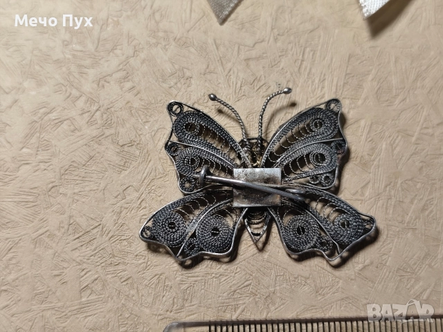 Стара сребърна брошка (17), снимка 7 - Колиета, медальони, синджири - 52713859