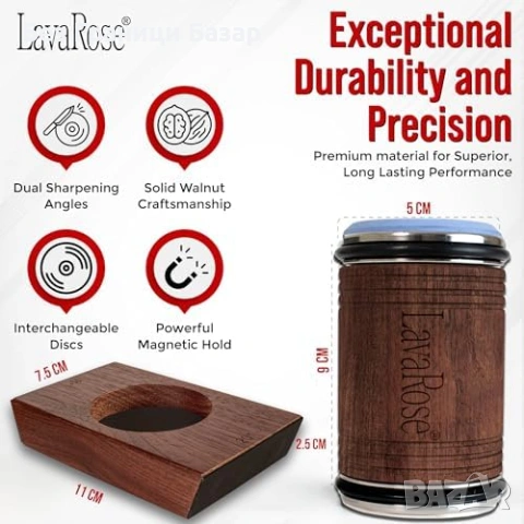 Нов Комплект точилар за ножове ролков + ъгъл водач 15°/20° + дискове, снимка 2 - Прибори за хранене, готвене и сервиране - 53665664