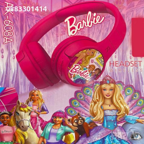Слушалки Барби Barbie Безжични , снимка 3 - Слушалки и портативни колонки - 44185266