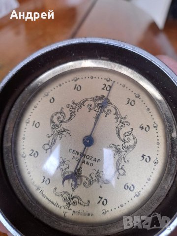 Стар механичен термометър Centrozap, снимка 3 - Антикварни и старинни предмети - 41845010