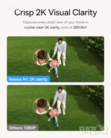 Baseus Безжична външна охранителна система, N1 Комплект с 2 камери, снимка 5 - Комплекти за видеонаблюдение - 53381200