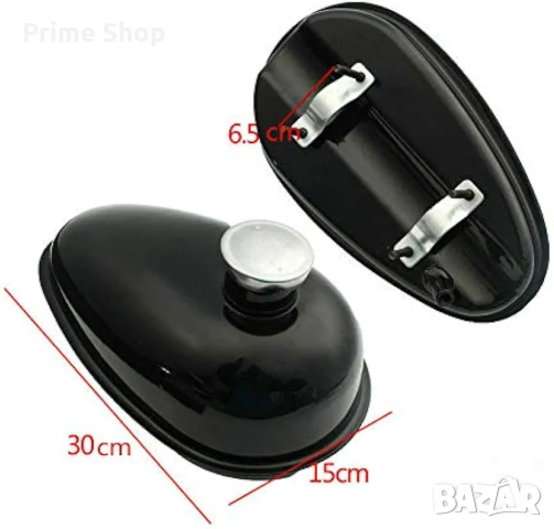 Резервоар за горив, 3л за вело двигател с капачка и монтажни скоби , снимка 5 - Части - 53750775