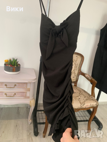 Черна рокля в размер XS, снимка 11 - Рокли - 44518637