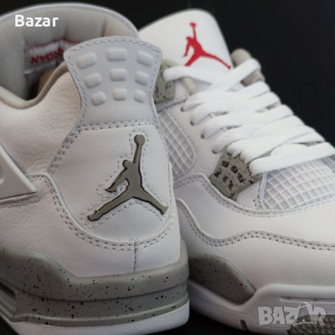 Nike Air Jordan 4 Retro White Oreo Нови Оригинални Обувки Размер 41 Номер Бели , снимка 11 - Кецове - 41681464