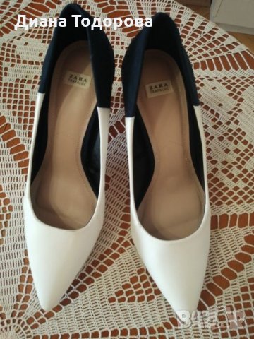 Елегантни средно високи дамски обувки 39-40 номер, снимка 5 - Дамски обувки на ток - 26459526