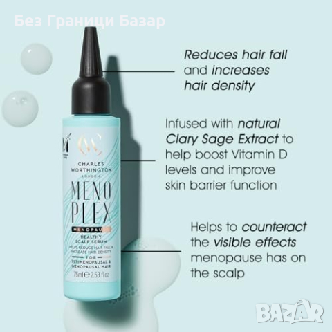 Нов Хидратиращ Серум за Коса MenoPlex, Борба с Косопада, 75m