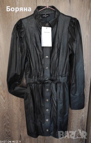 Other Theory нова с етикет 2 в 1 рокля тренч от еко кожа, снимка 6 - Рокли - 52815853