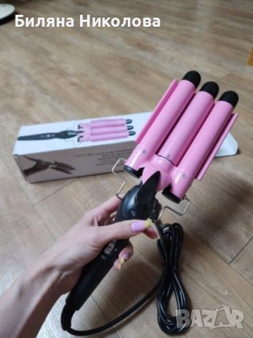 Тройна ретро преса за къдрене на косата., снимка 8 - Преси за коса - 52633378
