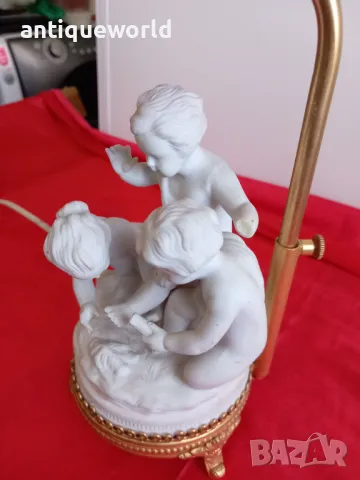 Unterweissbach Стара Настолна Лампа , Херувими,Ангели, снимка 5 - Антикварни и старинни предмети - 47965542