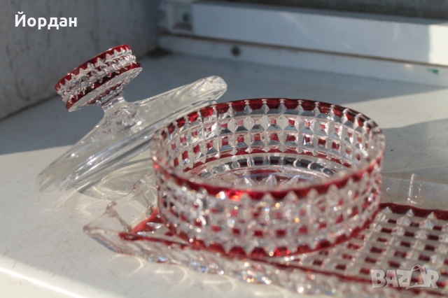 Немски/чешки кристален комплект , снимка 5 - Прибори за хранене, готвене и сервиране - 36097312