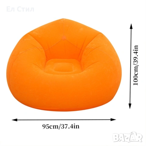 Барбарон пуф кресло за отдих и почивка подходящ за малки и големи 110x110x85, снимка 4 - Декорация за дома - 53356072