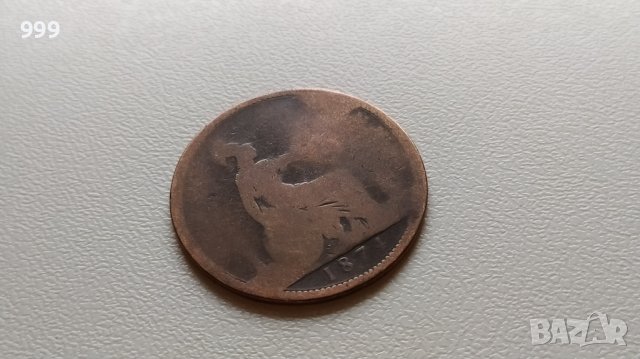 1 пени 1874 Великобритания, снимка 1