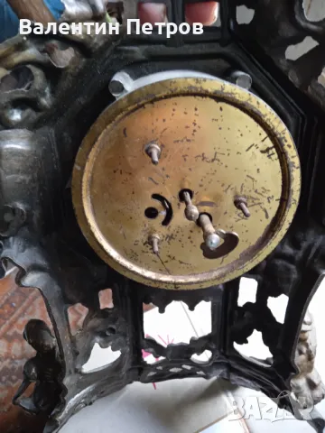 Бронзов ретро настолен часовник, снимка 6 - Колекции - 48943187