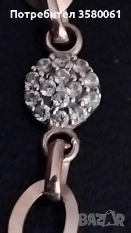 Златна гривна с камъни, снимка 2 - Гривни - 53355307