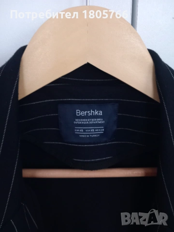 Дамско черно сако райе овърсайз, снимка 4 - Сака - 53524293