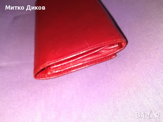 Марково портмоне Бонд 185х100мм естествена кожа винено, снимка 4 - Портфейли, портмонета - 40487387