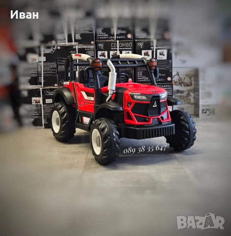 ТОП ЦЕНА!НОВО!Акумулаторен трактор HARVEST RED с 12V батерия,дистанционно,USB, снимка 3 - Електрически играчки - 51740813