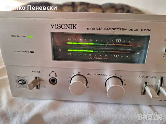 VISONIK HI FI VINTAGE STEREO CASSETTEN DECK.-8004., снимка 2 - Декове - 52690893