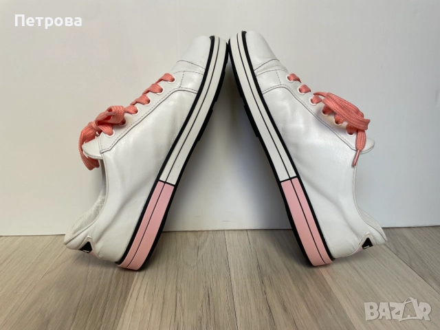 Кожени маратонки Prada 38 Оригинал, снимка 7 - Маратонки - 51543936