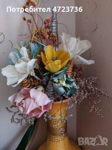 Ръчно изработени цветя за украса от естествени материали, снимка 13 - Изкуствени цветя - 53284879