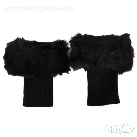 Дамски плетени гети с пух, различни цветове, снимка 5 - Други - 52679295