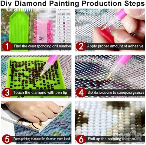 5D творческа мозайка 30х40см., снимка 6 - Игри и пъзели - 53479546