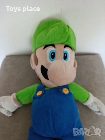 NINTENDO SUPER MARIO BROS ПЛЮШЕНА КУКЛА ЛУИДЖИ С РАНИЦА С ЦИП, снимка 2 - Плюшени играчки - 51660701