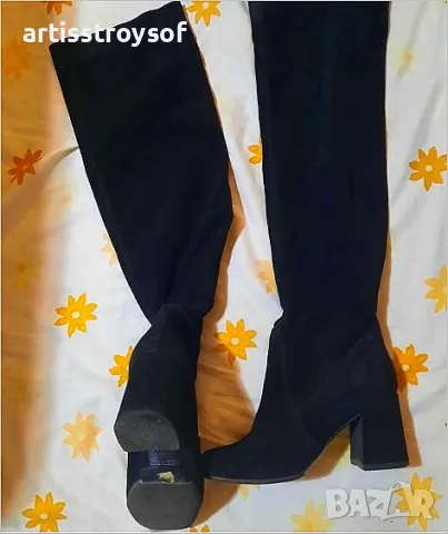 италиански чизми,естествен велур,номер 37,5, снимка 9 - Дамски ботуши - 48427651