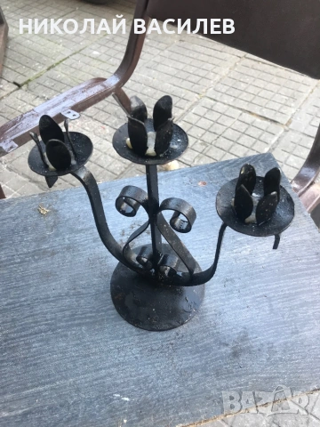 Свещник  с  3  гнезда  ., снимка 2 - Други - 53733576