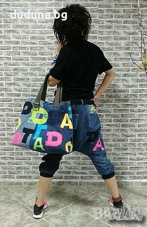 Страхотни дамски дънки потури 7/8 летен модел ”Буквите”!, снимка 2 - Дънки - 41471319