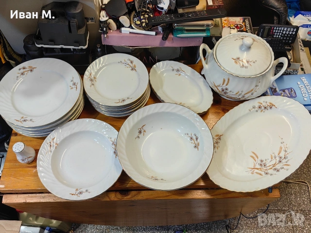 стар български порцеланов сервиз 