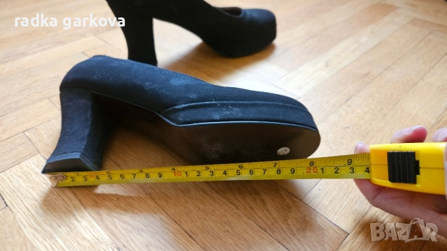 Официални обувки - черен набук, снимка 6 - Дамски елегантни обувки - 51856468