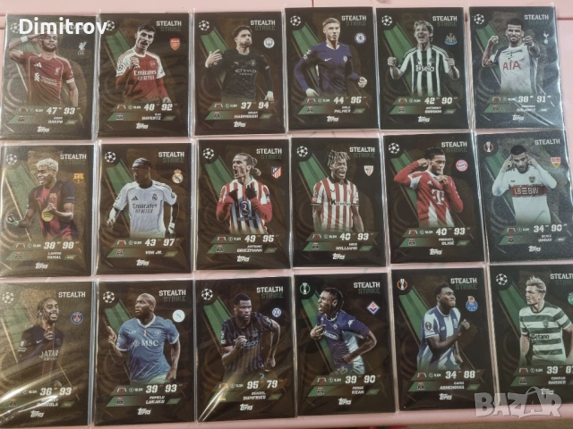 Topps Match Attax 25/26 - Stealth Strike - 18 броя карти