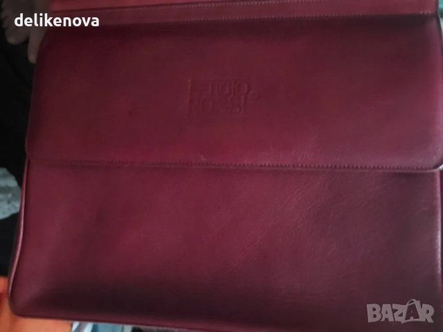 SERGIO ROSSI Italy. 100% Кожа Офисна чанта, снимка 9 - Чанти - 47497741