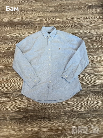 Оригинална мъжка риза Polo Ralph Lauren Oxford размер Л (Slim Fit), снимка 3 - Ризи - 52838899