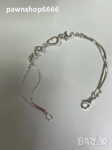 Сребърна гривна проба 925 тегло 3,63 грама 