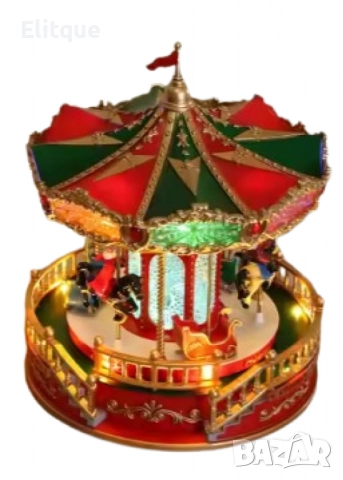 Музикална Коледна въртележка със светлини и музика, снимка 5 - Други стоки за дома - 52831811