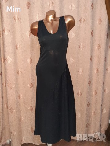 М Черна,еластична, дълга рокля , снимка 1 - Рокли - 38788304
