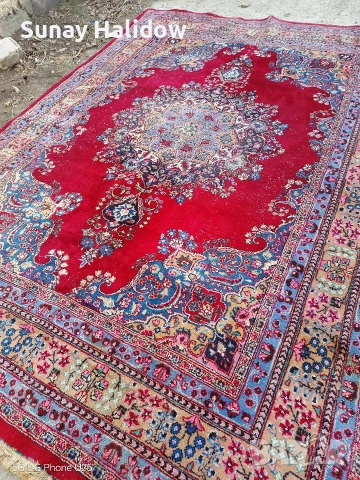 Ръчно тъкан Ирански килим, снимка 4 - Килими - 52938899